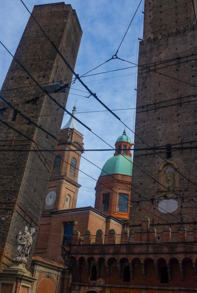 Walking tour in the center of Bologna:  Le Due Torri, The Two Towers – From California to Italy by Corey Marshall